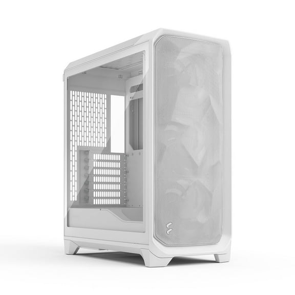Fractal Design Meshify 3 ATX mATX Mid Tower PC Case - White Chassis with Clear TG Side Panel