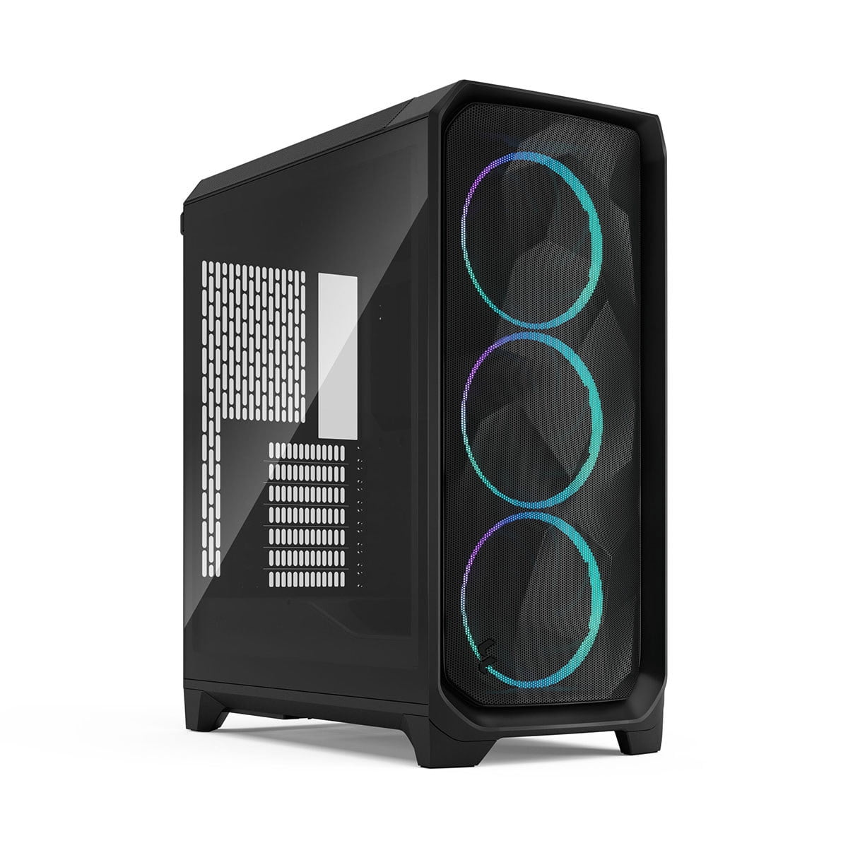 Fractal Design Meshify 3 RGB ATX mATX Mid Tower PC Case - Black Chassis with Light Tinted TG Side Panel