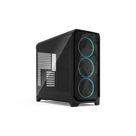 Fractal Design - Meshify 3 XL RGB E-ATX Black Chassis with Light Tinted TG Side Panel Full Tower PC Case