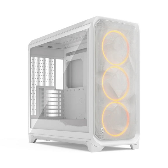 Fractal Design Meshify 3 XL RGB Clear Tint Tempered Glass E-ATX Full-Tower Computer Case, White