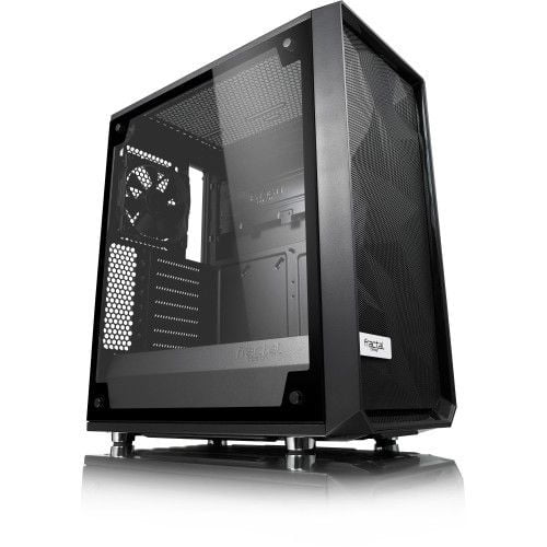 Fractal Design Meshify C Clear Tempered Glass ATX Mid-Tower Computer Case, Black