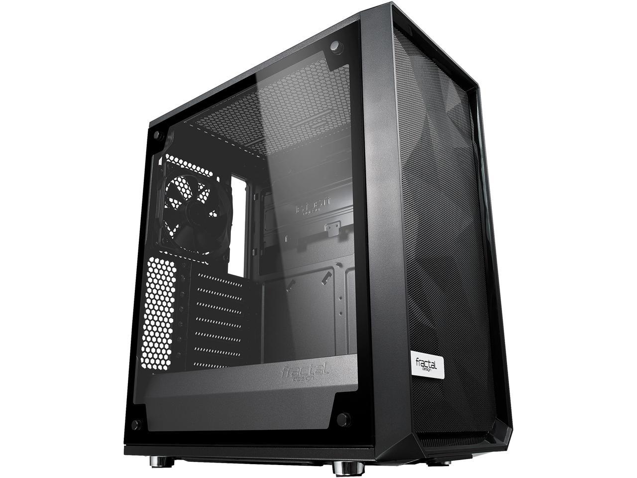 Fractal Design Meshify C Black ATX High-Airflow Compact Light Tint Tempered Glass Mid Tower Computer Case - image 1 of 20