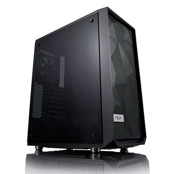 Fractal Design Meshify C - Dark TG FD-CA-MESH-C-BKO-TG Black ATX Mid Tower Computer Case ATX Power Supply