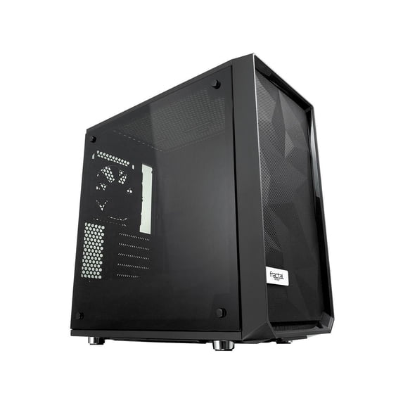Fractal Design Meshify C Mini Black Micro ATX High-Airflow Compact Tinted Tempered Glass Window Mid Tower Computer Case, MESH-C-MINI-BKO-TGD