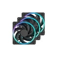 thumbnail image 1 of Fractal Design Momentum 14 RGB PWM Black 140 mm ARGB LED FDB (Fluid Dynamic Bearing) PC Case Fan (3-pack), 1 of 7