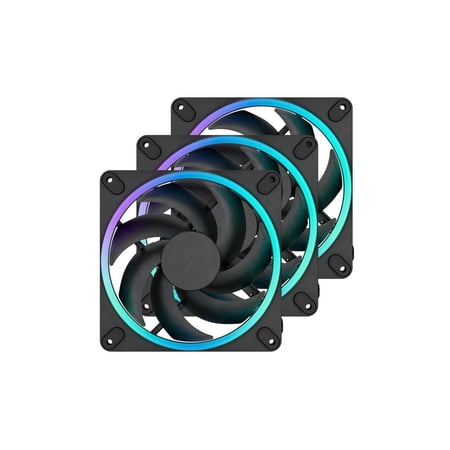 Fractal Design Momentum 14 RGB PWM Black 140 mm ARGB LED FDB (Fluid Dynamic Bearing) PC Case Fan (3-pack)