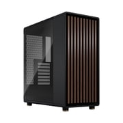 Fractal Design North Charcoal Black Chassis with Walnut Front and Dark Tempered Glass Side Panel ATX Mid Tower Computer Case