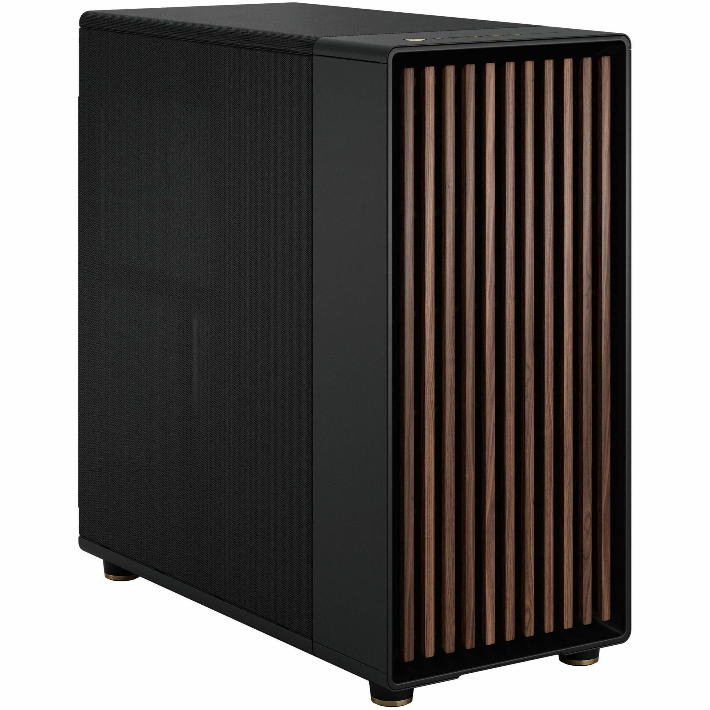 Fractal Design North XL ATX mATX Mid Tower PC Case - Charcoal Black Chassis with Walnut Front and Dark Tinted TG Side Panel - FD-C-NOR1X-02