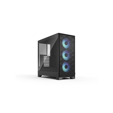 Fractal Design Pop 2 Air Black RGB - Tempered Glass - Performance Airflow PC Gaming Case - Mesh Front Panel - Three 120 mm RGB Fans Included - Spacious Interior - ATX/mATX/ITX Motherboard Support