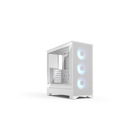 Fractal Design Pop 2 Air White RGB - Tempered Glass - Performance Airflow PC Gaming Case - Mesh Front Panel - Three 120 mm RGB Fans Included - Spacious Interior - ATX/mATX/ITX Motherboard Support