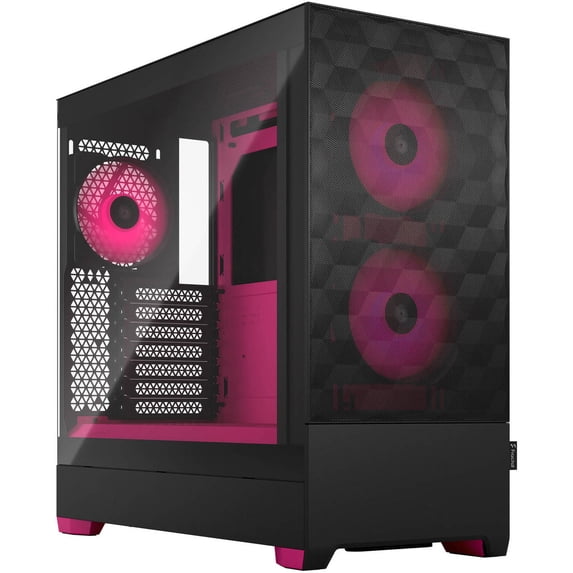 Fractal Design Pop Air RGB Black Magenta Core TG ATX High-Airflow Clear Tempered Glass Window Mid Tower Computer Case