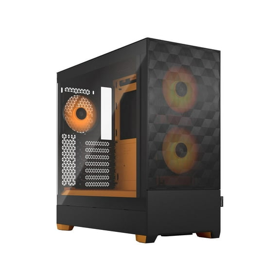 Fractal Design Pop Air RGB Black Orange Core TG ATX High-Airflow Clear Tempered Glass Window Mid Tower Computer Case