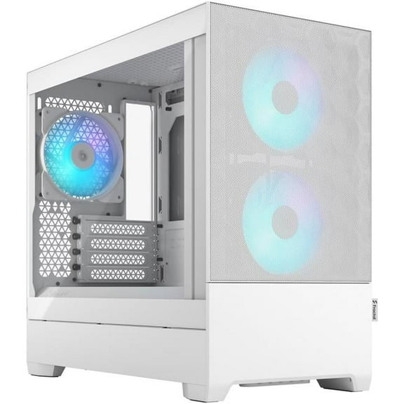 Fractal Design Pop Mini Air RGB Mid Tower Tempered Glass Computer Case - White