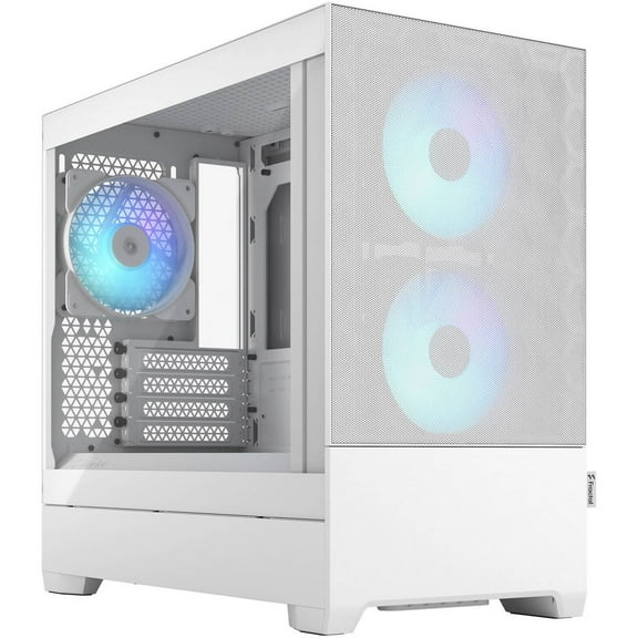Fractal Design Pop Mini Air RGB White TG mATX High-Airflow Clear Tempered Glass Window Tower Computer Case