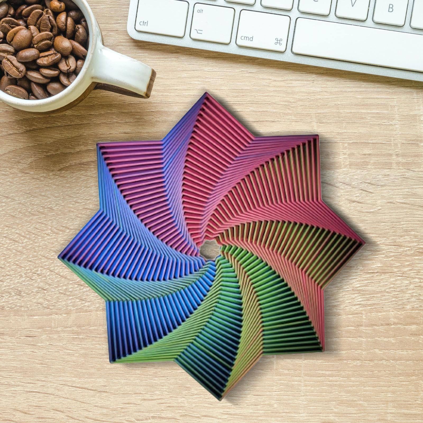 Jouet Anti-stress Fractal Hexagonal - Cube Fidget Imprimé 3D | Pour Ados Et Adultes, Relaxation