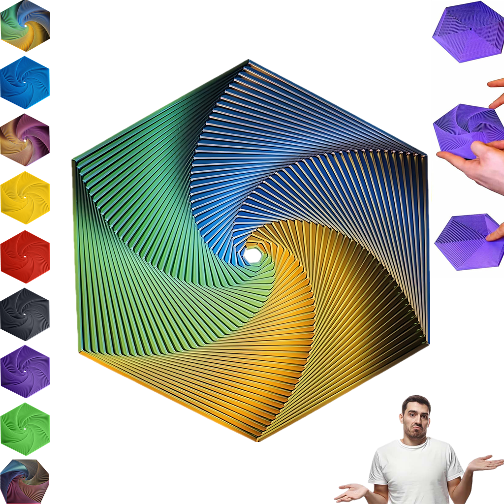 Multi Shape Fidget Fractal Fidget Hexagon, Colorful Fidget Cubes Sensory Toys, 3D Printing ...
