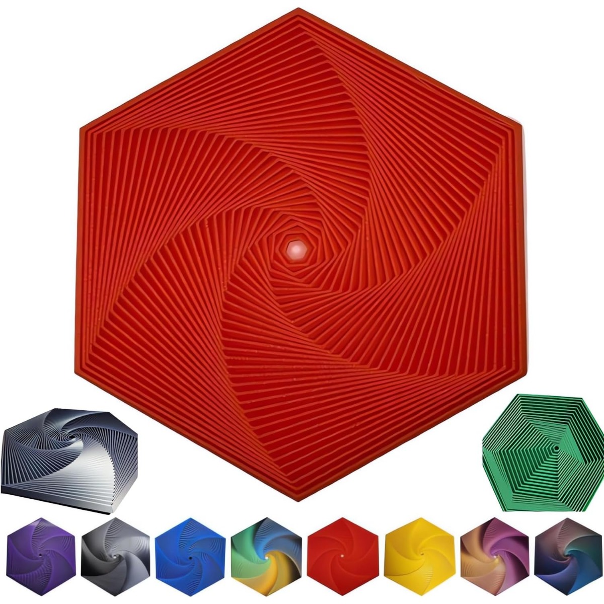 Tangdudu Fractal Fidget Hexagon – Jouet Sensoriel 3D 13 Cm, Anti-stress, Impression 3D, Pour Adultes Et Enfants (violet)