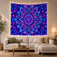 thumbnail image 1 of Fractal Flower in a Glowing Cosmic Kaleidoscope, Dreamy Psychedelic for Space Lovers, Abstract Wall Art, Housewarming Gift, Tapestry Wall Hanging for Bedroom and Studio, 1 of 6