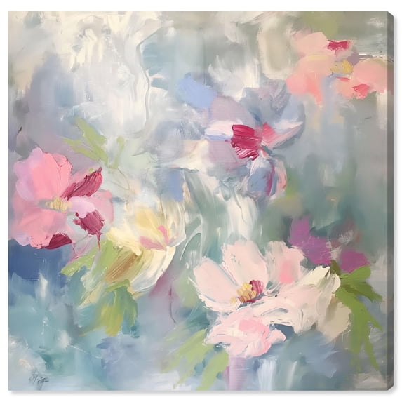 Fractal Flowers Canvas Floral Abstract Art by Art Remedy, Gallery Wrapped, 40" x 40"