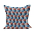 thumbnail image 1 of Fractal Fluffy Throw Pillow Cushion Cover, Mosaic Style Hexagonal Mirroring Geometrical Shape Creative Trippy Pattern Design, Decorative Square Accent Pillow Case, 16" x 16", Blue Red, by Ambesonne, 1 of 5