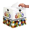 thumbnail image 1 of Club pack of 6 White and Red Fractal Fun Graduation Party Square Card Boxes 12", 1 of 1