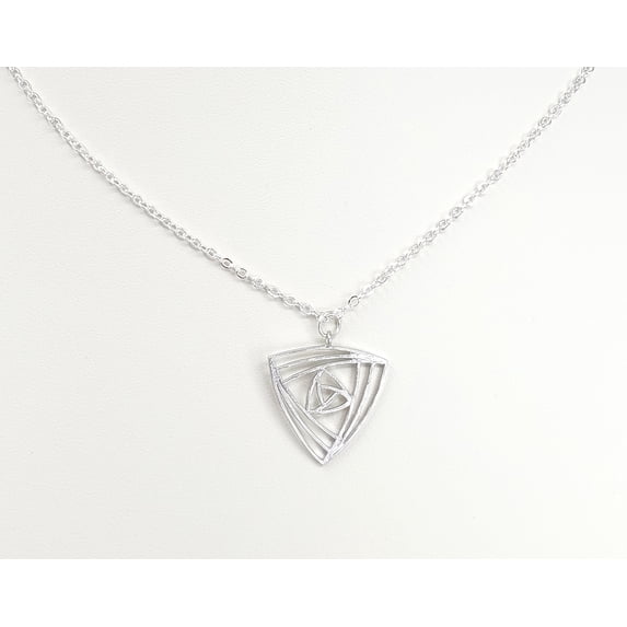 Fractal Geometric Abstract Triangle Necklace