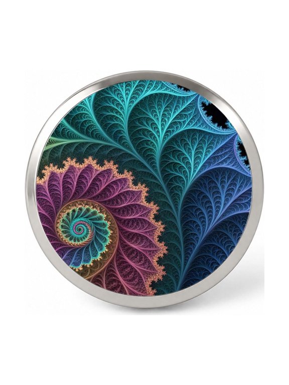 Fractal Geometry Beautiful Backpack Hat Novelty Lapel Pin