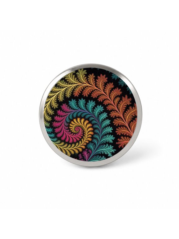 Fractal Geometry Colorful Backpack Hat Novelty Lapel Pin