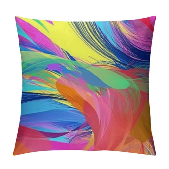 Fractal Ocean Throw Pillow Cases, Abstract Gradients Ocean Cozy Square Cushion Case Set Pillowcase Decorative for Home Sofa Bedroom Car Office