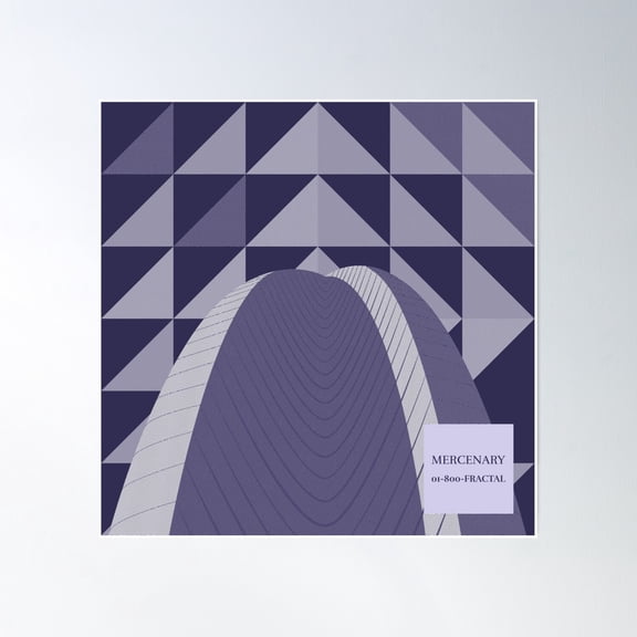 Fractal Pattern Poster Wall Art, Modern Wall Decor, 30x30 UNFRAMED