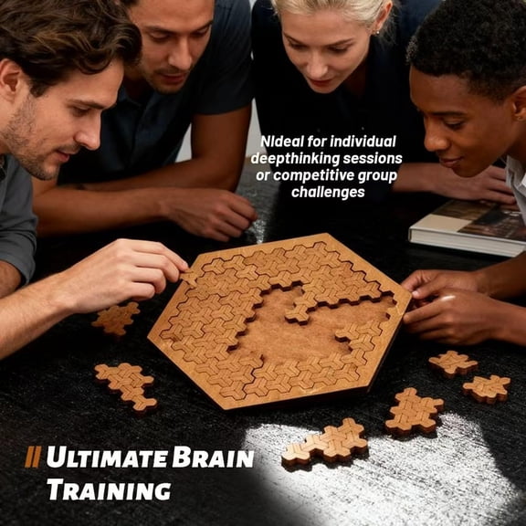 Fractal Puzzle,Fractal Tray Puzzle,Hard Difficult Wooden Jigsaw For Adults,Reverse Thinking Puzzles,Portable Impossible Reverse Thinking Challenging No Image Puzzle,Wooden Puzzles To Bend Your Mind