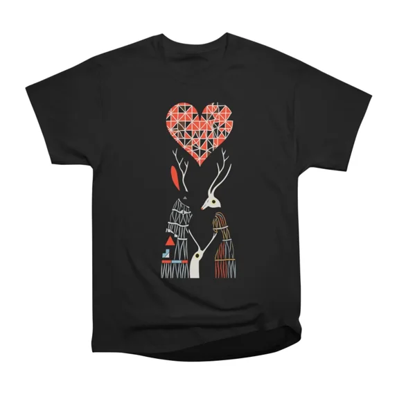 Fractal Rabbit Romance T-Shirt Tee Gift For Him Merch For Her Apparel ...