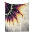 thumbnail image 1 of Fractal Soft Flannel Fleece Throw Blanket, Cell Like Creative Futuristic Robot Sun Like Corner Image Artwork Unusual Print, Cozy Plush for Indoor and Outdoor Use, 50" x 60", Multicolor, by Ambesonne, 1 of 5