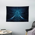 thumbnail image 1 of Fractal Tapestry, Abstract Spooky Hollow with Dynamic Line Effects Creative Modern Computer Art Pattern, Wall Hanging for Bedroom Living Room Dorm Decor, 60W X 40L Inches, Blue, by Ambesonne, 1 of 2