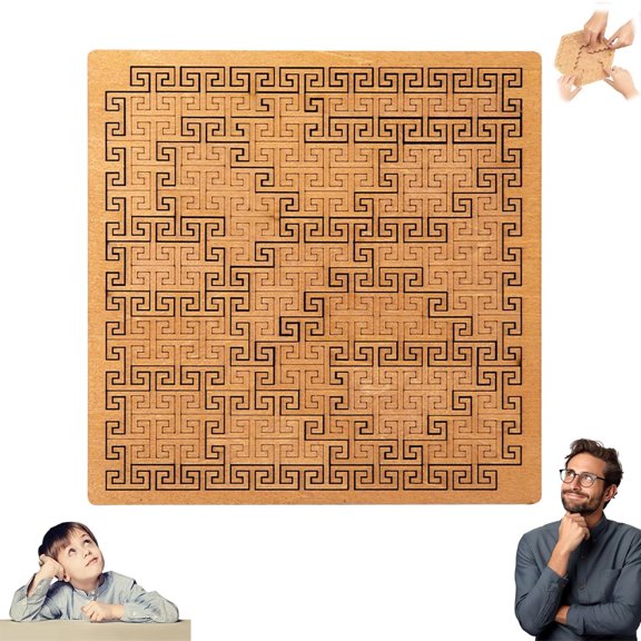 Fractal Tray Puzzles,Fractal Puzzles,Wooden Puzzles for Adults,Extremely High Difficulty,Reverse Thinking Challenging,for Puzzle Enthusiasts