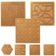 thumbnail image 1 of Fractal Tray Puzzles, Hard Difficult Wooden Jigsaw Puzzles for Adults, Portable Impossible Reverse Thinking Challenging No Image Puzzle Family and Friends Gathering Party Board Game(3PC), 1 of 8