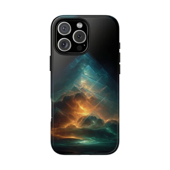 Fractal Triangle Vivid Cloud Abstract Case for iPhone 11-17 Pro Max