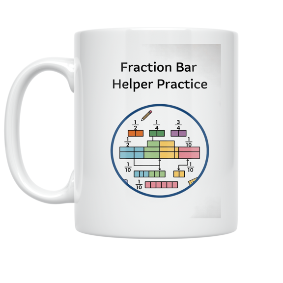 Fraction Bar Helper Practice - Educational Enthusiast - 11 oz Ceramic Coffee Mug