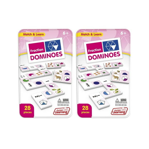 JUNIOR LEARNING Fraction Dominoes, 2 Sets