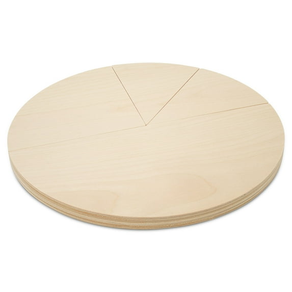 Fraction Math Manipulative Pie Chart Set 10 inch, Pack of 6 Pizza Fractions Shapes For Teaching Time and Homeschool, by Woodpeckers