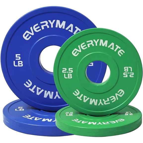 Fractional Weight Plates - Olympic Bumper Plates for   - Steel Insert - 1.25LB, 2.5LB, 5LB