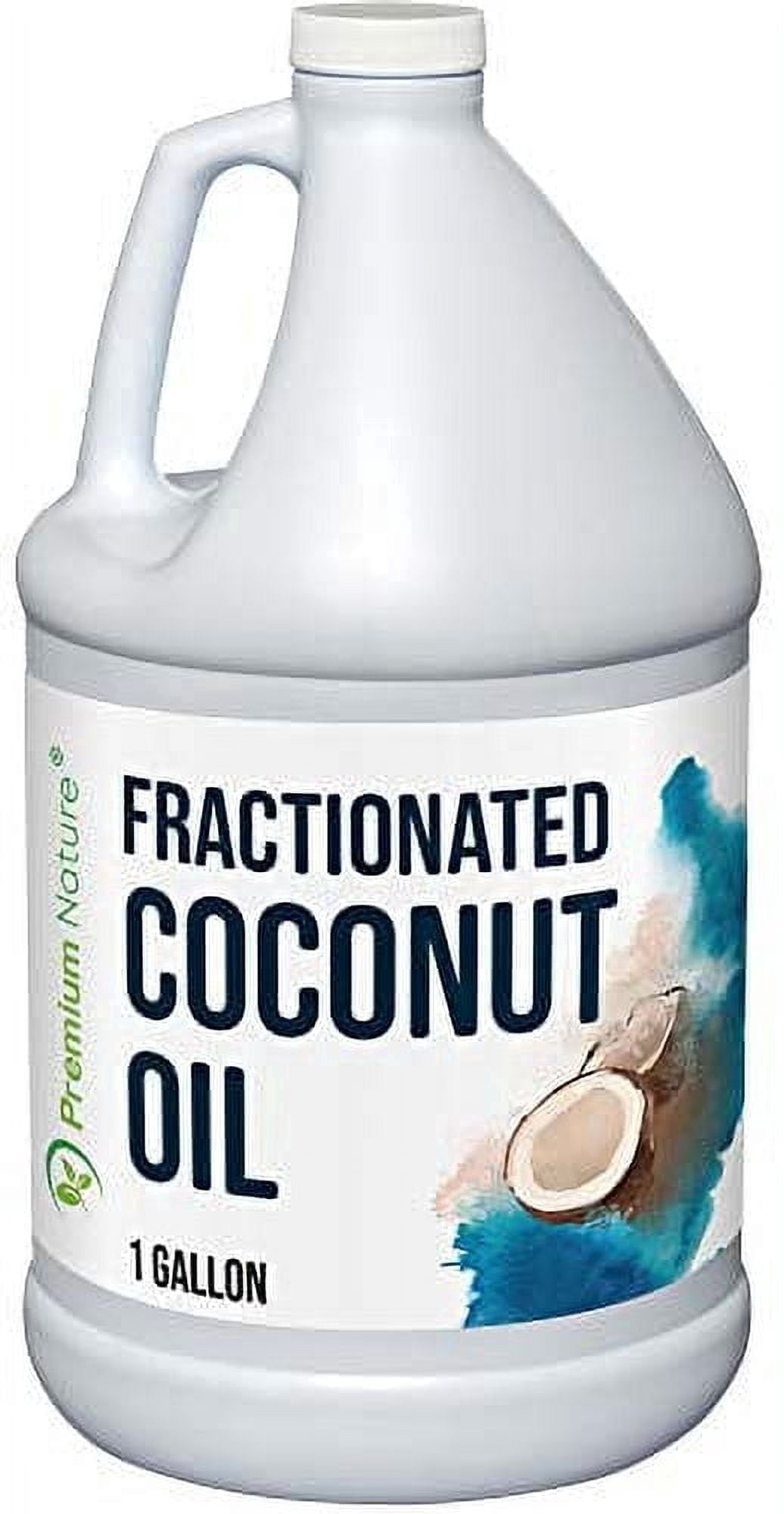 Fractionated Coconut Oil 1 Gallon from Premium Nature - Cold-pressed oil for face, hair and body
