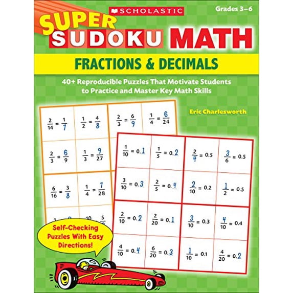Pre-Owned Pre-Owned Fractions & Decimals (Super Sudoku Math) Paperback