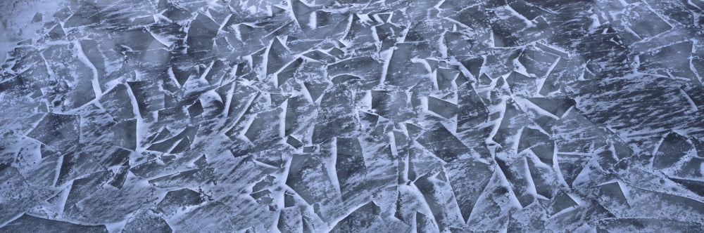 Fractured ice on the St Lawrence River Montral Canada Canvas Art - Panoramic Images (36 x 12)