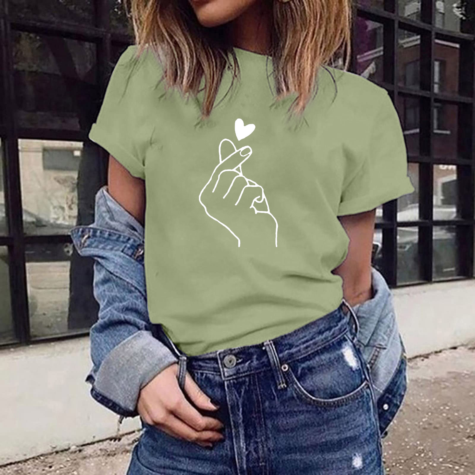 Fragarn Women's Zipper Summer Pleated Button Short Sleeve TShirt