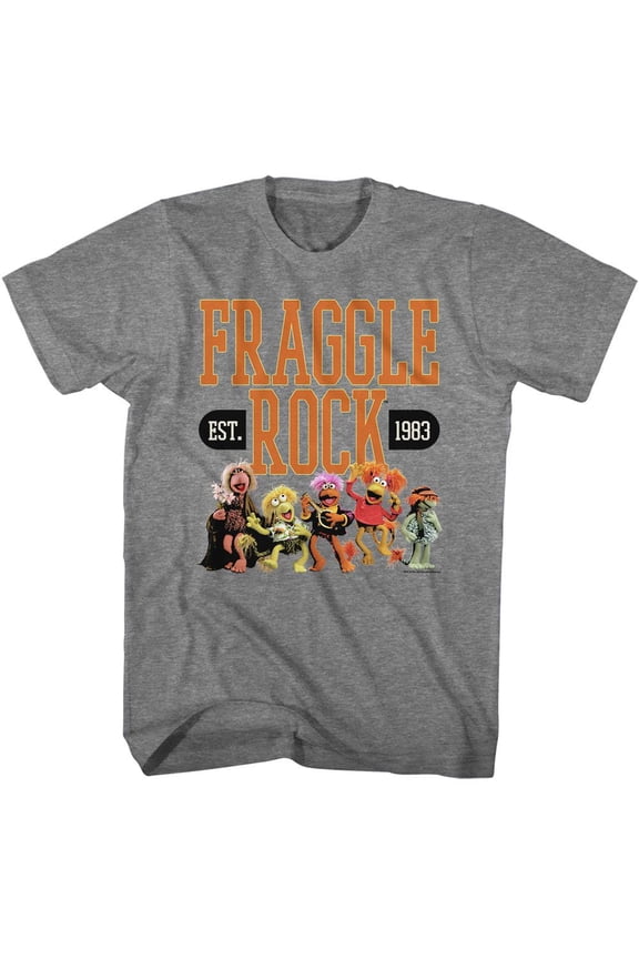 Fraggle Rock Athletic Graphite Heather Adult T-Shirt M