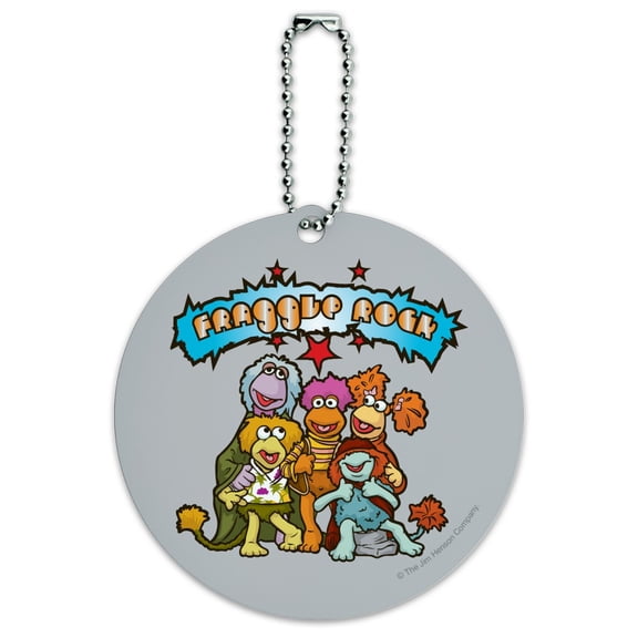 Fraggle Rock Cartoon Round Luggage ID Tag Card Suitcase Carry-On