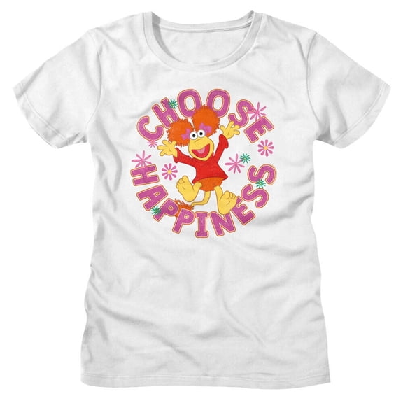 Fraggle Rock Choose Happiness White Women's T-Shirt S