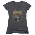 thumbnail image 1 of Fraggle Rock Doozers Construction Junior Women's V-Neck T-Shirt Charcoal, 1 of 1