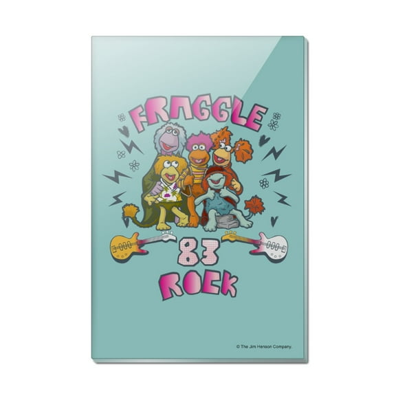 Fraggle Rock Established 1983 Gobo Red Wembley Mokey Boober Rectangle Acrylic Fridge Refrigerator Magnet